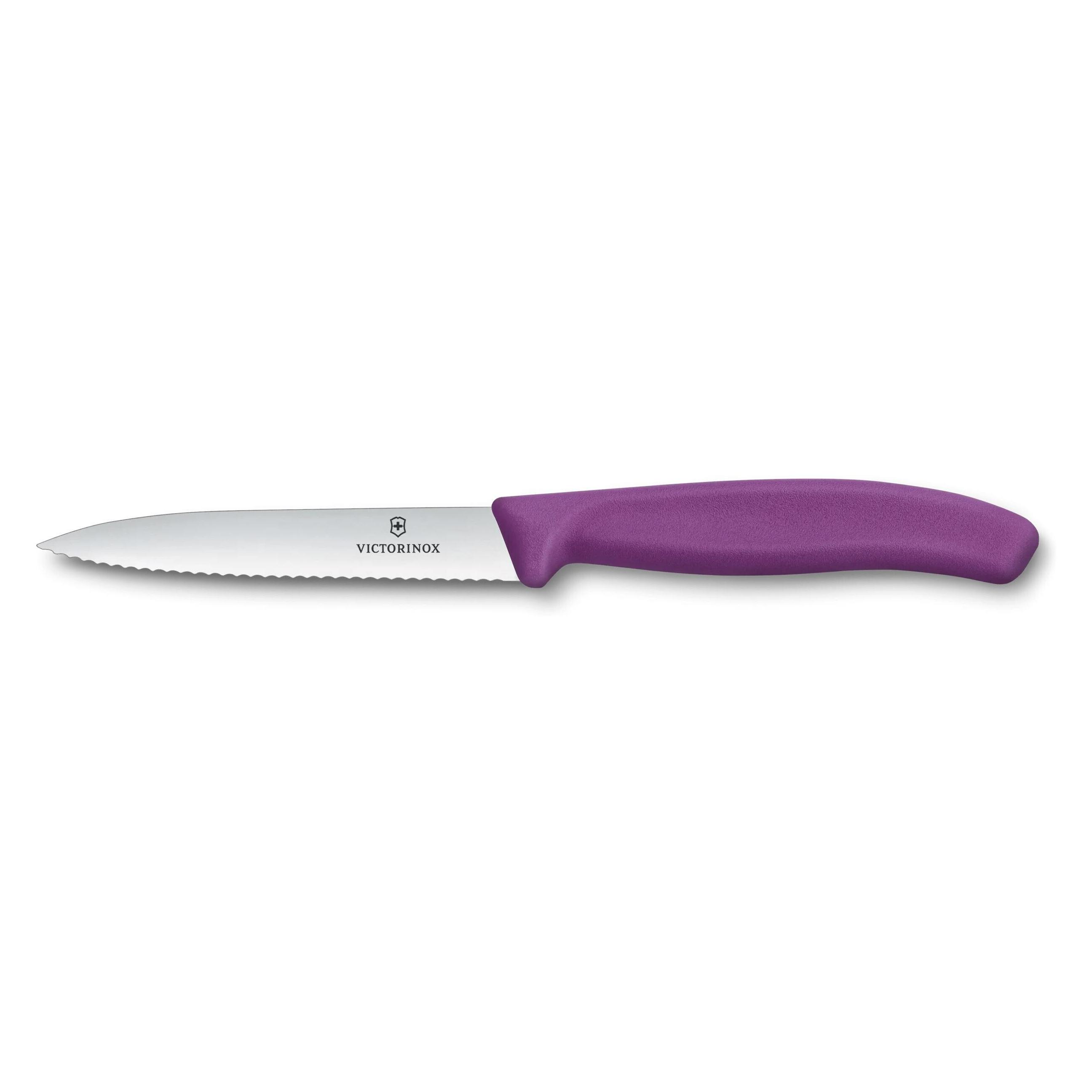 Victorinox Swiss Classic, Gemüsemesser, 10cm, wellen, mittelspitz, violett (10 cm) (6.7735.C1)