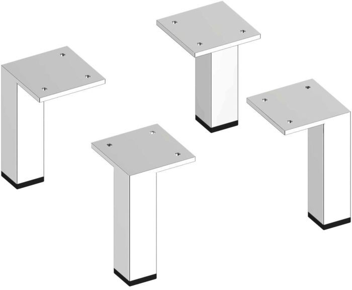 Keuco Edition 90 Möbelfüße 39098010000 Höhe 10cm, chrom-finish/Edelstahl poliert
