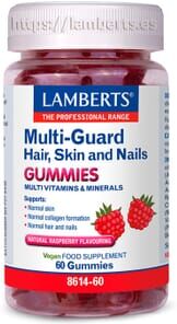 Lamberts Multi-Guard Hair Skin Nail Gummies 60 Gomas Framboesa