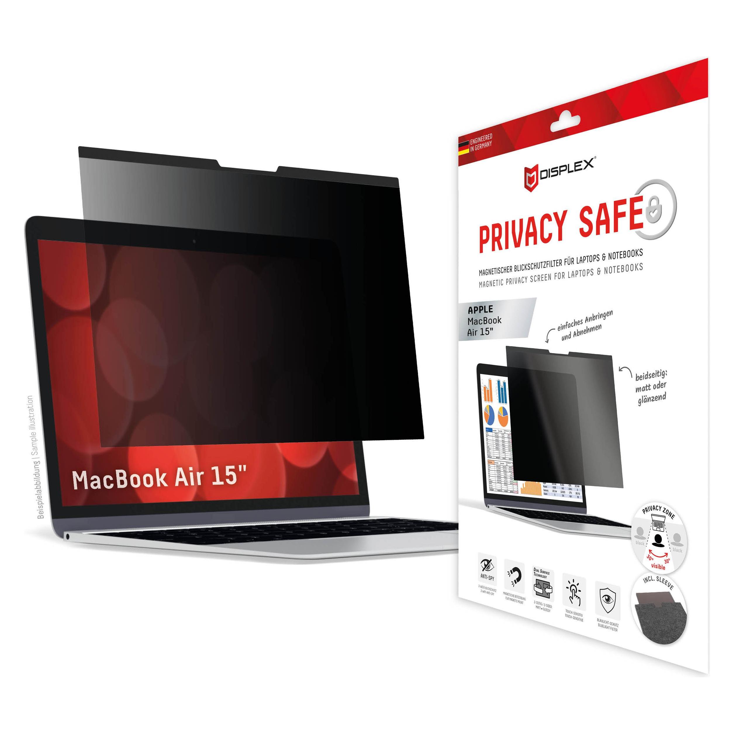 Displex Privacy Safe, Laptop Blickschutzfilter (15", 3:2) (01867)