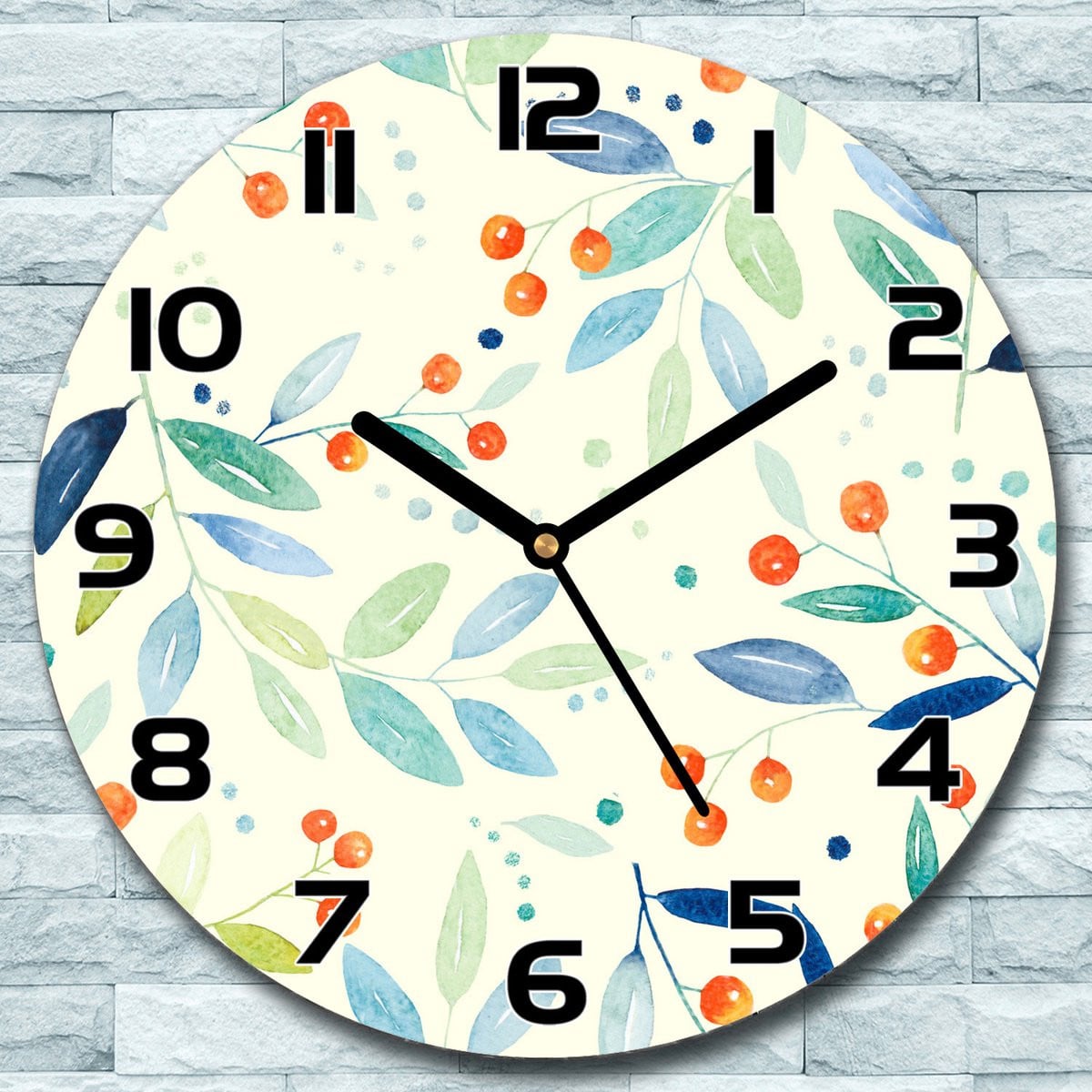 Coloray Wandklok Bessentakjes Glazen Wandklok - Romig - Diameter: 30 cm