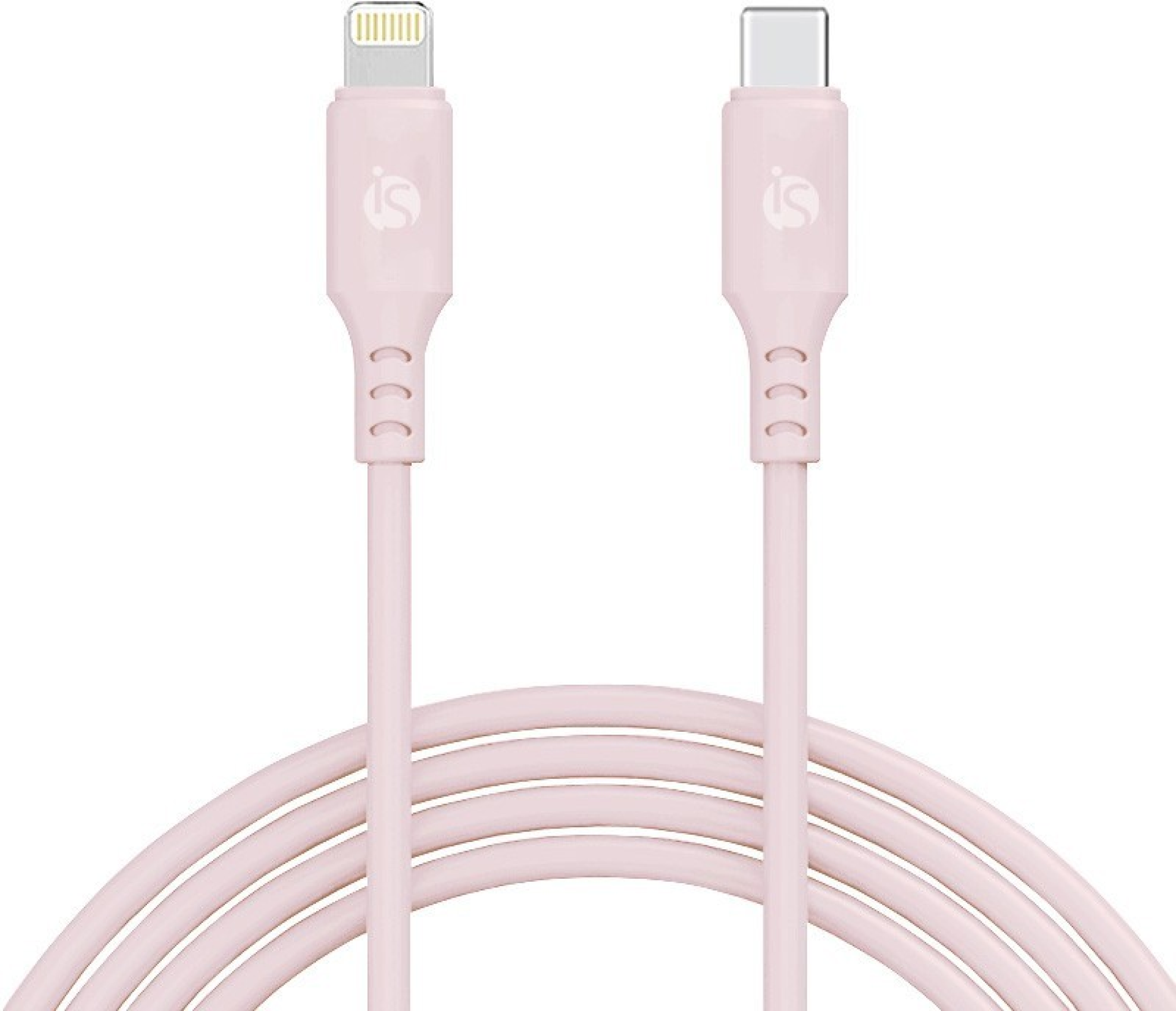 iS Cabo Silicone Líquido USB-C - Lightning 1 m - Areia