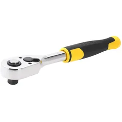 STANLEY 3/8 Zoll Umschaltknarre, 72 Zähne, Griff aus Bi-Material für Kontrolle und Komfort - STMT82664-0