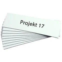 EICHNER 100er-Pack Magnet-Lagerschild 50 x 150 mm weiß, 5x15 cm