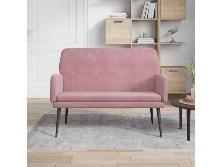 Economique Banc-Banquette - BONNIE - Rose 108x79x79 cm Velours EUXT 343303