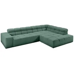 Portobello Ecksofa York Cord Grün