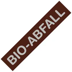 Mülleimer Zubehör Alicante braun Label Bio-Abfall Vinyl-Aufkleber für den Alicante, Deckel und Frontseite