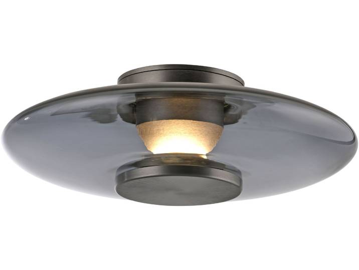 NEUHAUS PURE LED Deckenleuchte PURE Vitrum , grau (platinfarben), 1, Ø 22cm H: 8,2cm, 1 Stk., Leuchten, Dimmfähig über separaten Dimmer, zeitloses Design, LED Deckenleuchte