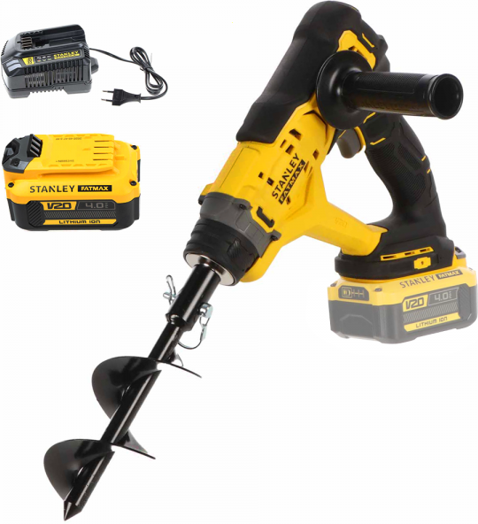 Stanley Fatmax SFMCGA75 - Trivella a batteria - 20V 4Ah - Punta inclusa da 15.5 cm