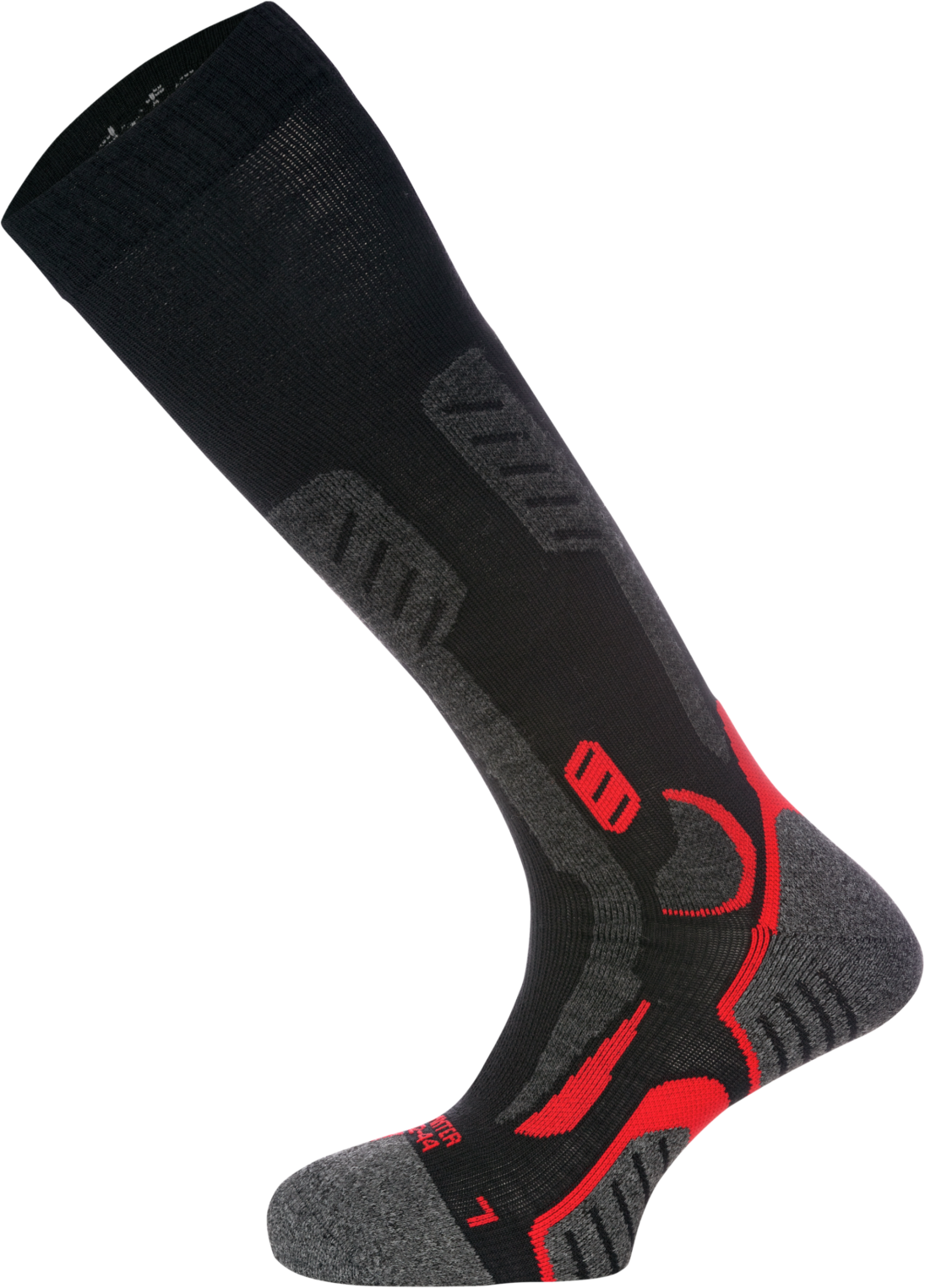 Chaussettes de travail hiver montantes Würth MODYF noires/rouges Noir