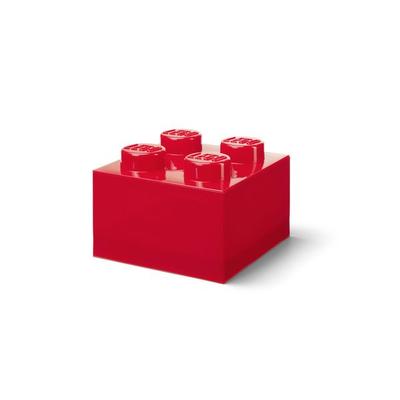 LEGO® Aufbewahrungsstein 4 Noppen Top Lid Rot transparent Rot transparent