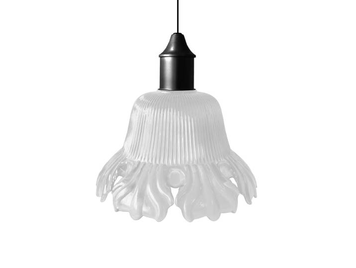 Suspension métal cable tulipe noir D23cm