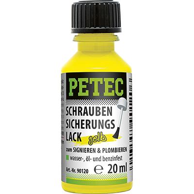 PETEC Plombe, Versiegelung Schraubensicherungslack gelb (20 ml) 90120