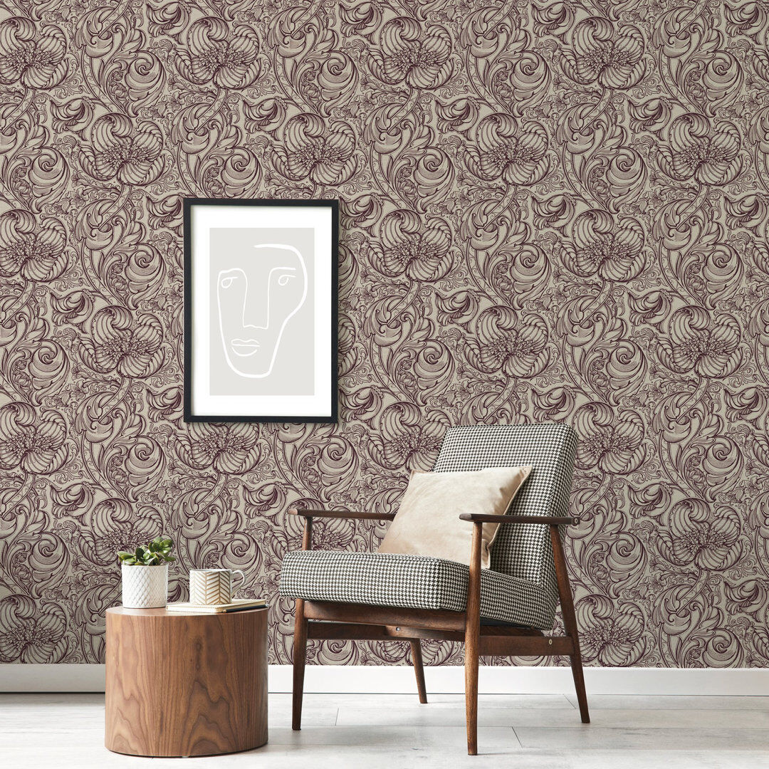 Galerie Home Llewelyn-Bowen Off The Wall Down the Dilly 3D Embossed Red 34.45cm L
