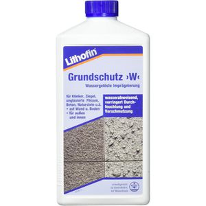 Lithofin Steinimprägnierung 053, Grundschutz W, ca. 25m², für außen und innen, lösemittelfrei, 1 Liter