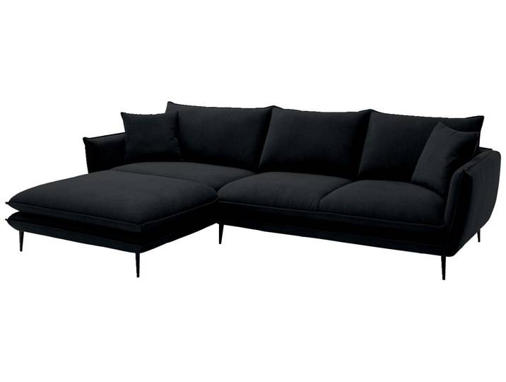 Hom´in Ecksofa LUNA, schwarz, Webstoff