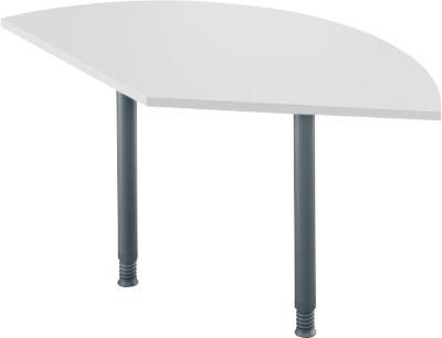 Ansatztisch, 135°, B 800 x T 800 mm, lichtgrau/anthrazit