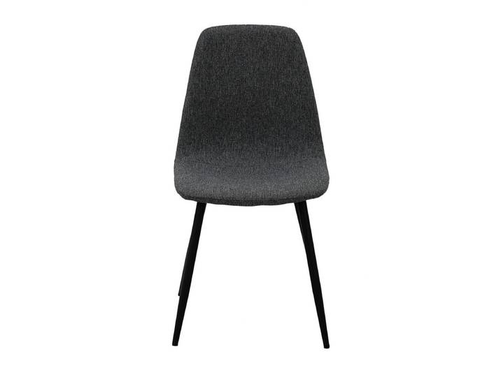 Lot de 4 chaises AUDE tissu gris foncé