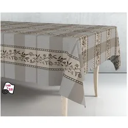 Exma, Tischdecke, Tischdeckenrolle Gummi Braun Beige Klassich 140 cm x 25 m