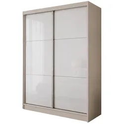 SCHWEBETÜRENSCHRANK Viva 150/216/61 Kaschmir mit Lacobel-Glas
