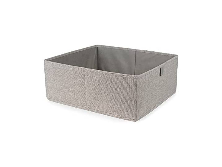 Compactor - Aufbewahrungsbox Größe L 42x36x16,5 cm - Faltbare Box aus robustem Oxford-Stoff in Grau mit Griffen - Stoffbox zur Aufbewahrung von Kleidung, Wäsche, Spielzeug oder Accessoires