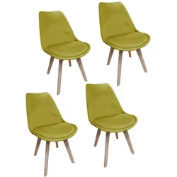 HTI-Living Esszimmerstuhl Samt 4er Set Atlanta Curry