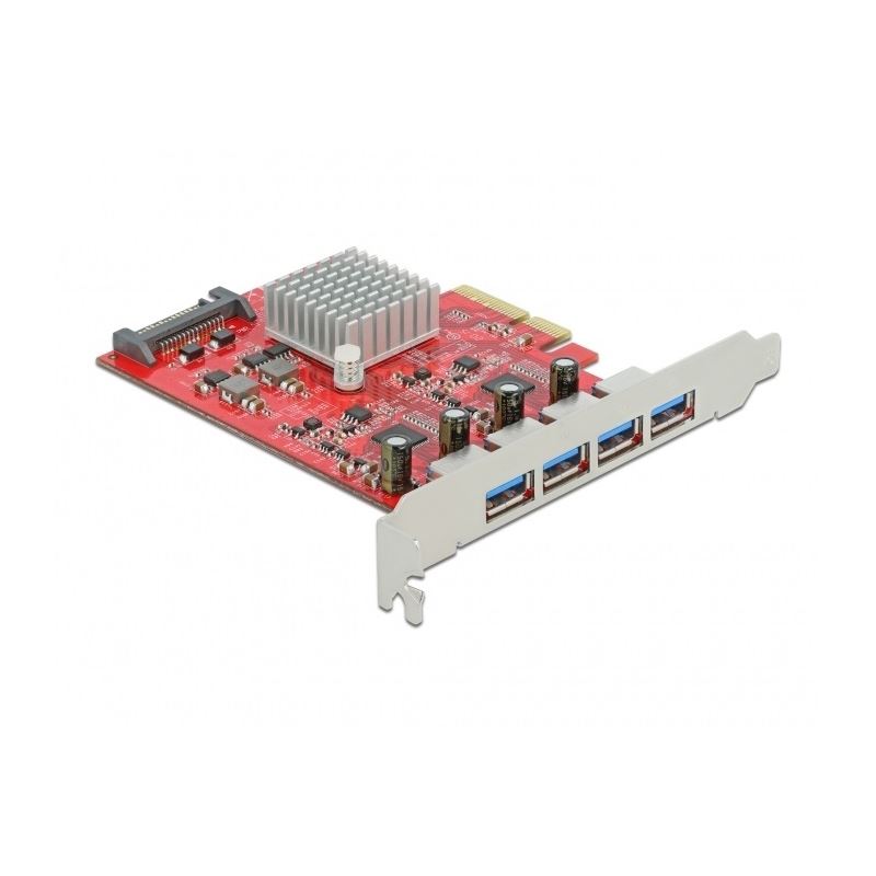 Delock PCI Express x4 Karte zu 4 x extern SuperSpeed USB 10 Gbps