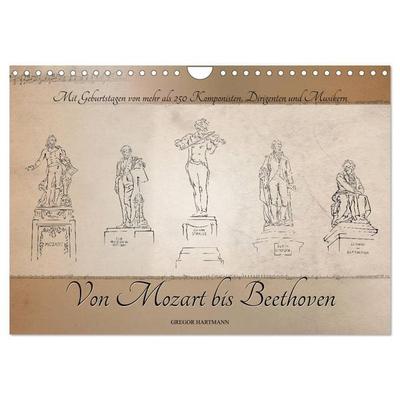 Von Mozart bis Beethoven (Wandkalender 2026 DIN A4 quer), CALVENDO Monatskalender