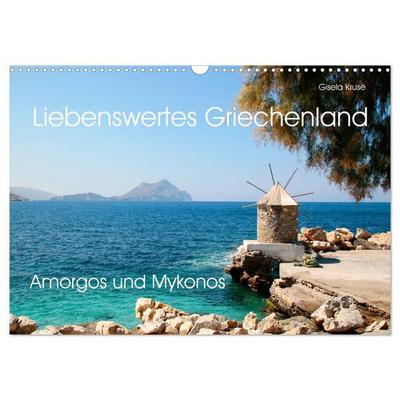 Liebenswertes Griechenland Amorgos und Mykonos (Wandkalender 2027 DIN A3 quer), CALVENDO Monatskalender