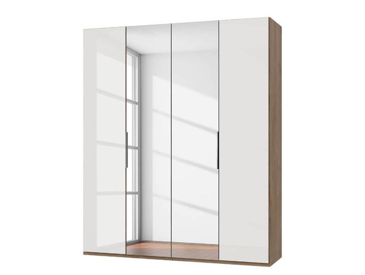 Armoire Level 36 D II 200 x 236cm Blanc/Blanc brillant/Imitiation chêne