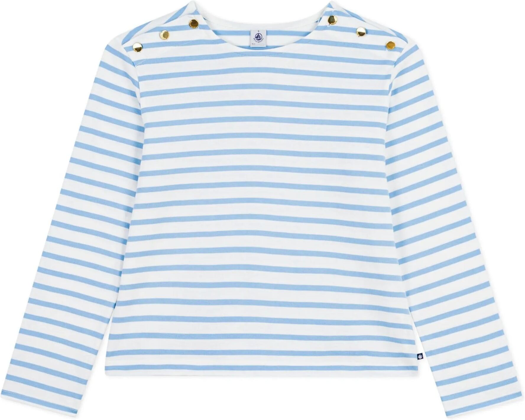 Petit Bateau Marinière Boutons Cloches Bleu S
