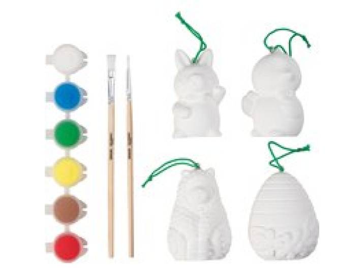 CRELANDO® Figurines de Pâques à peindre (mélangées)