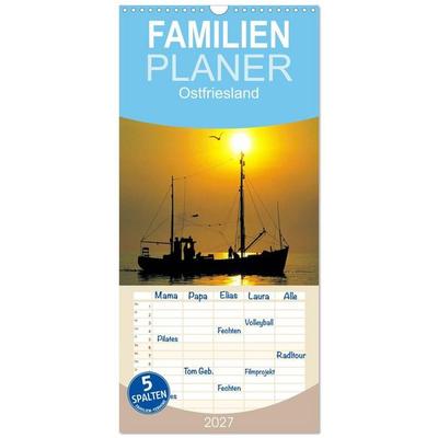 Familienplaner 2027 - Ostfriesland mit 5 Spalten (Wandkalender, 21 x 45 cm) CALVENDO