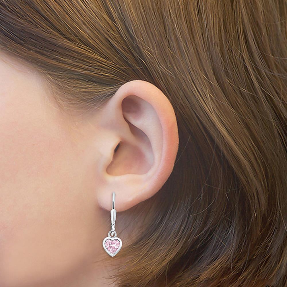 Prinzessin Lillifee Herz Ohrhänger aus Sterlingsilber mit Zirkonia silber