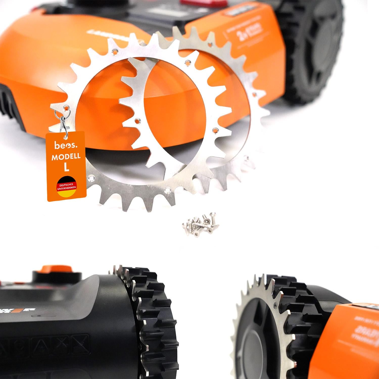 BEOS Premium roestvrijstalen spikes voor Worx Landroid, Vision en Vision Cloud modellen