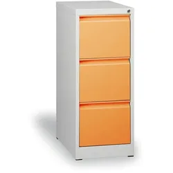 Metall-Hängeregisterschrank ECO A4, 3 Schübe, orange