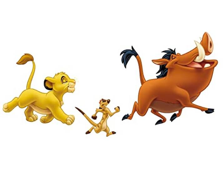 RoomMates Koning van de Leeuw Simba, Pombaa, Timon, kleurrijk, normaal