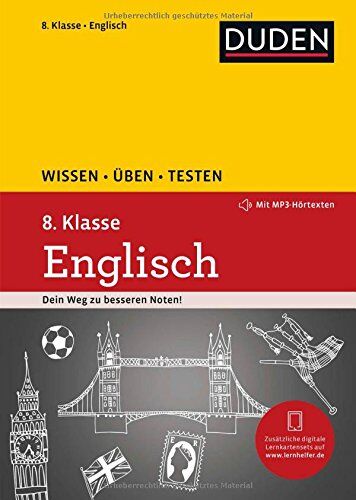 Birgit Hock - Wissen - Üben - Testen: Englisch 8. Klasse: Mit MP3-Download zum besseren Hörverständnis. Ideal zur Vorbereitung auf Klassenarbeiten. Für Gymnasium und Gesamtschule - Preis vom 11.10.2026 03:10:56 h