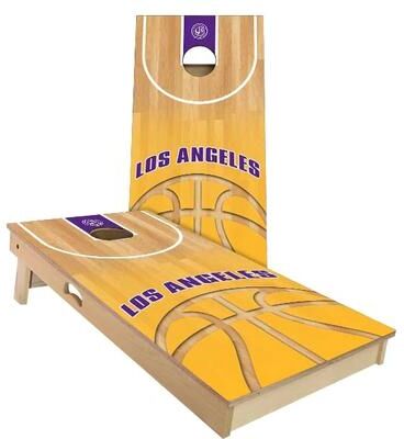 Skip's Garage Los Angeles Basketball Outdoor Cornhole Board Set
