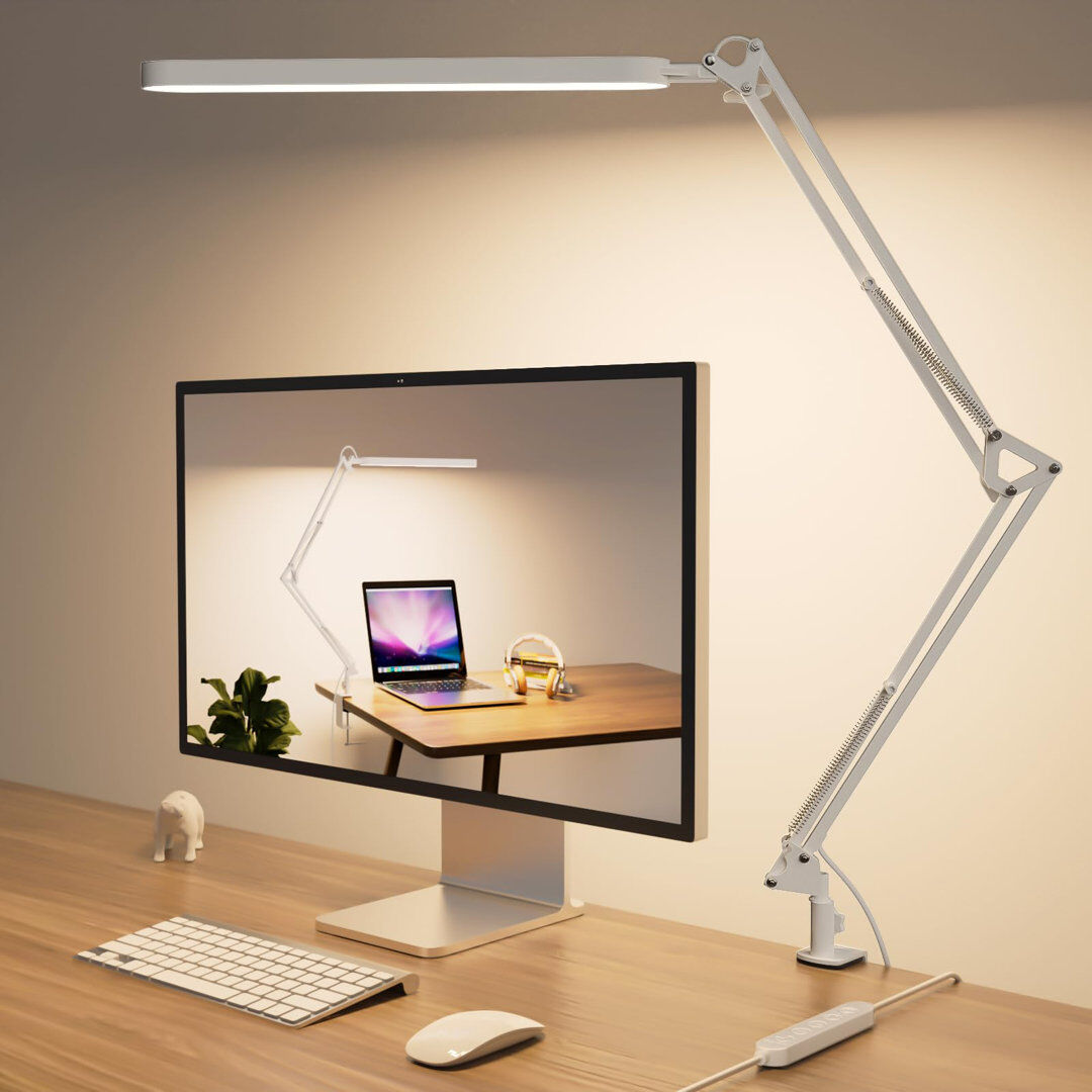 Ivy Bronx Cesaltina USB Desk Lamp White