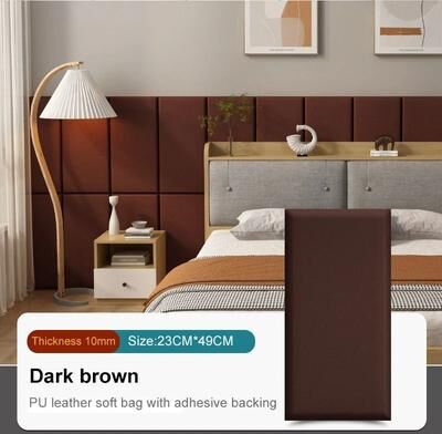 Uplift Picks Soft Peel And Stick Wall Panels For Headboard Playroom Protection Decor dark Brown