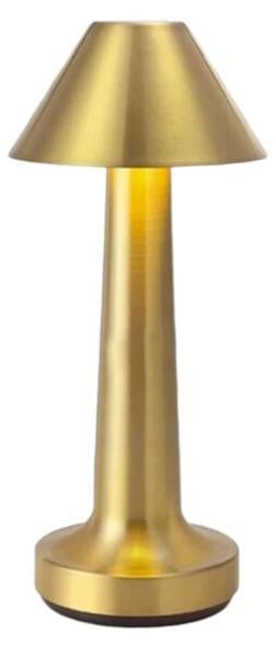 Verk 12308 LED-tafellamp met aanraakbediening en oplaadbare batterij, goudkleurig