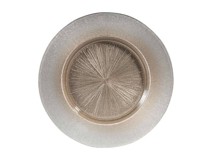 Servierteller aus Glas champagnerfarben