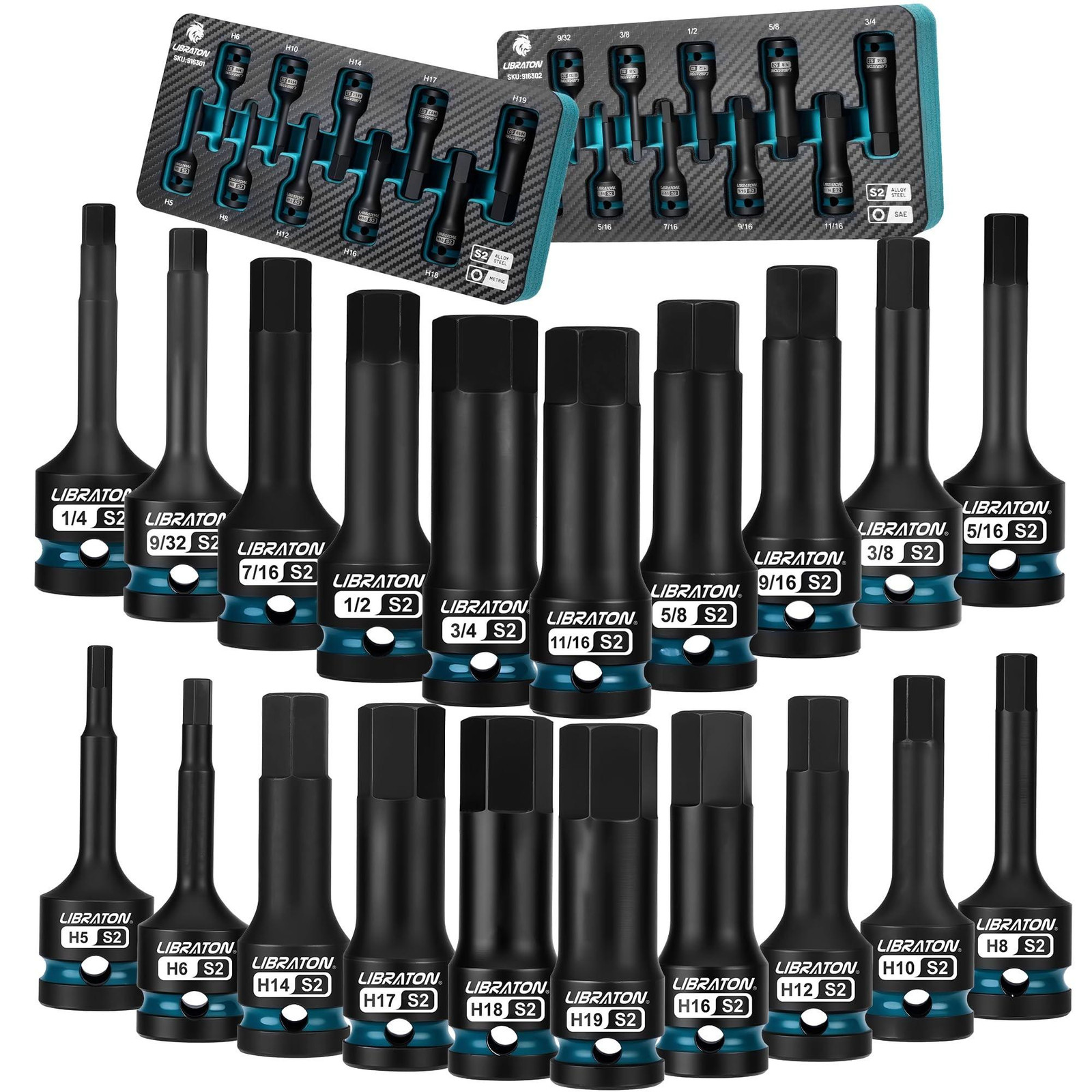 20-delige Impact Hex Bit Socket Set voor Automotive en Mechanica