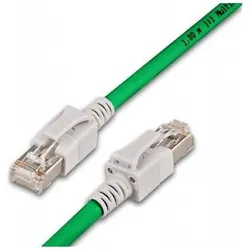 2x Wirewin Cat.6A LED Patchkabel 5m grün (S/FTP, CAT6a, 5 m), Netzwerkkabel