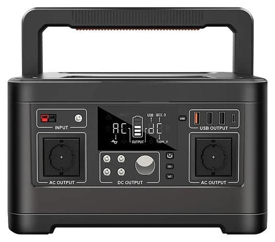 Selius Draagbare Powerstation met 520Wh Capaciteit en 600W Continu Vermogen voor Camping en Noodstroom
