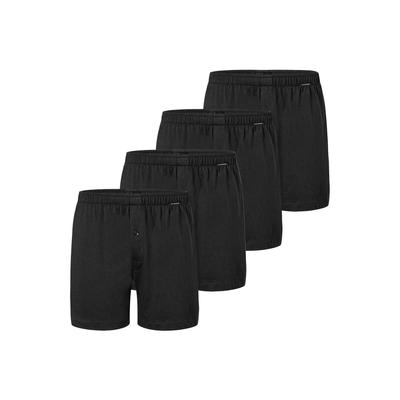 Boxershorts SCHIESSER "Boxershort 4er Pack", Herren, Gr. XXL, schwarz, Obermaterial: 100% Baumwolle CO., Unterhosen