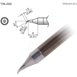 HAK T39-JS02 - Aktiv-Lötspitze T39-JS02, 0,2 mm, gebogen, konisch