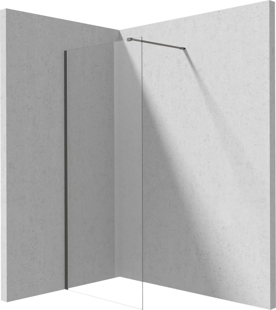 Neuesbad Walk-In Dusche Wand, Titan 120 cm NB1DEKTJD32P1