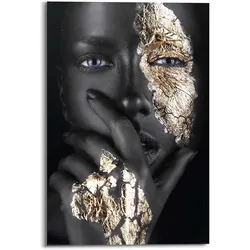 Bild WOMAN GOLD HAND (LBH 60x2x90 cm) - bunt - LBH 60x2x90 cm